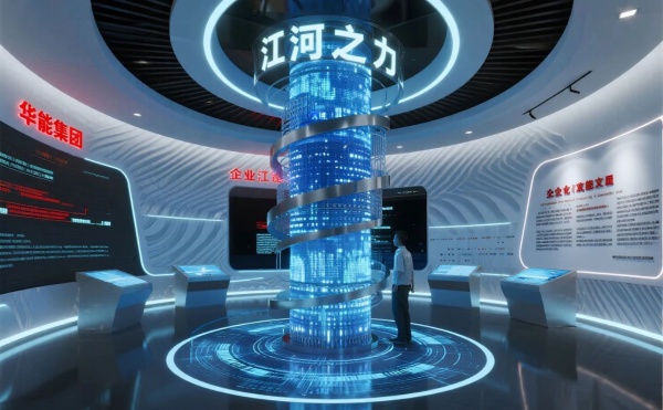 華能環(huán)保科技展廳里能摸到風(fēng)、看到魚，還能穿越到 2050